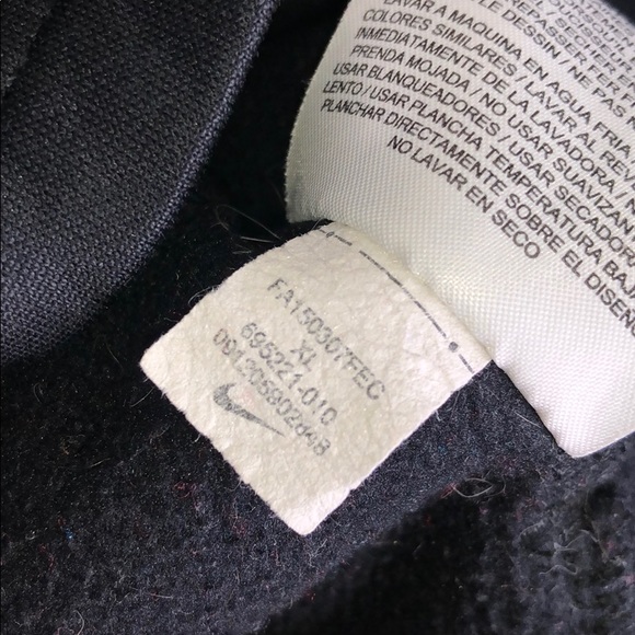 Nike Black Full Zip Up Jacket Hoodie - Picture 6 of 7